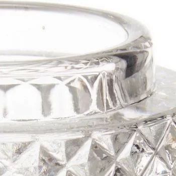 Candleholder 9 x 8,8 x 9 cm Transparent Glass 2