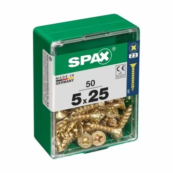 Box of screws SPAX Wood screw Flat head (5 x 25 mm) (5,0...
