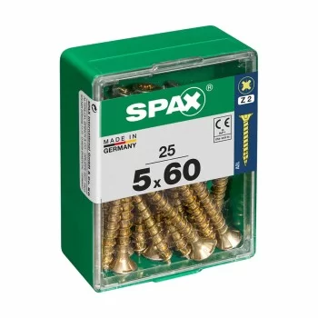 Box of screws SPAX Wood screw Flat head (5 x 60 mm) (5,0...