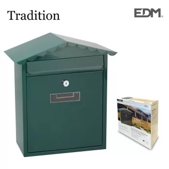Letterbox EDM Tradition Steel Green (26 x 9 x 35,5 cm) 2