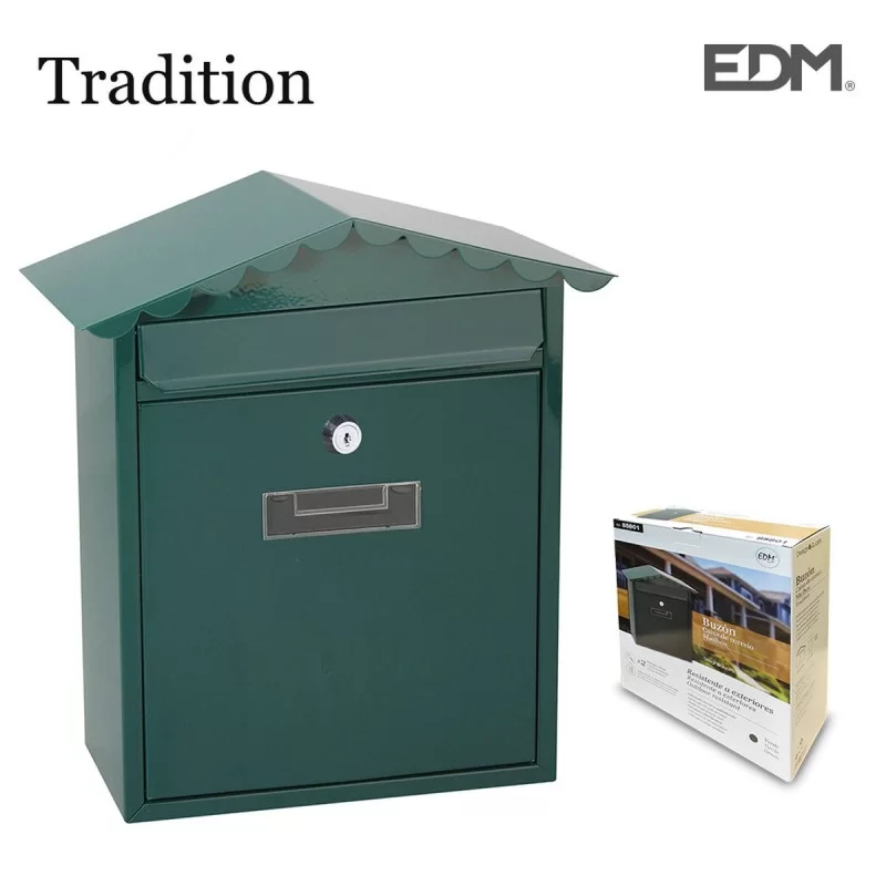 Letterbox EDM Tradition Steel Green (26 x 9 x...