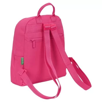 Casual Backpack Benetton Raspberry Fuchsia 13 L 2