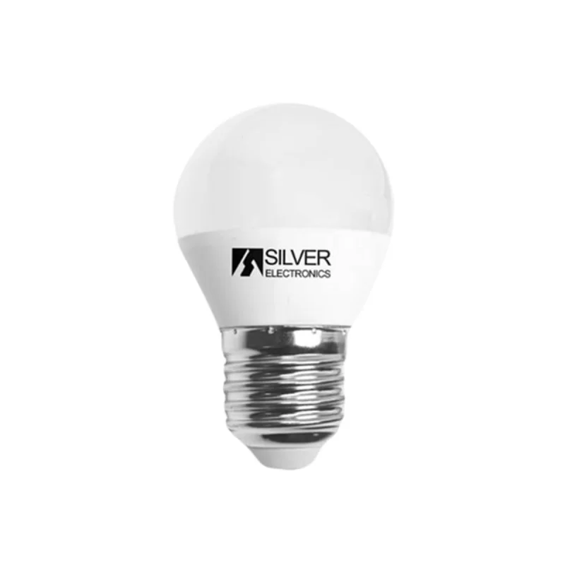 Spherical LED Light Bulb Silver Electronics ESFERICA 961727 E27 7W