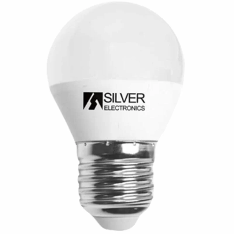 Spherical LED Light Bulb Silver Electronics...