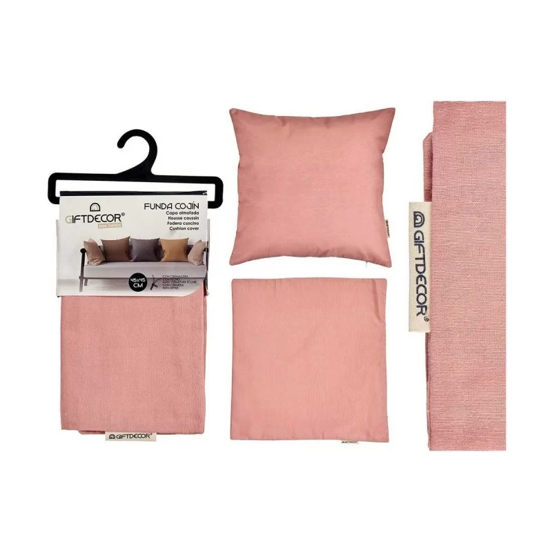 Cushion cover Pink (45 x 0,5 x 45 cm) (12 Units)