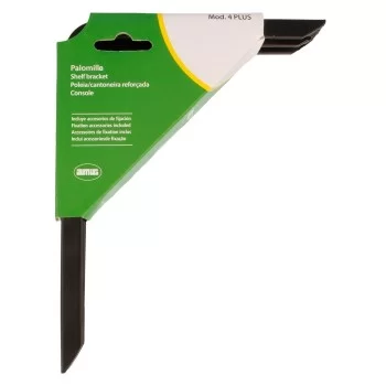 Wall Bracket AMIG 4plus-21110 Shelves Black Aluminium (25... 2