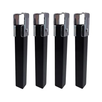 Bed legs Micel PT25 96402 Black Steel 4 Units (3,5 x 3,5...