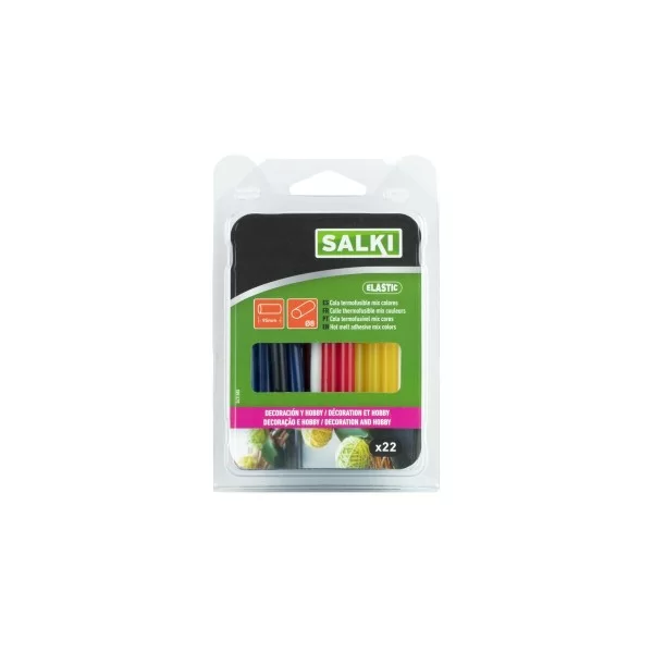 Hot melt glue sticks Salki 431088 Multicolour Decoration Ø 8 x 95 mm 105 g (22 Units)