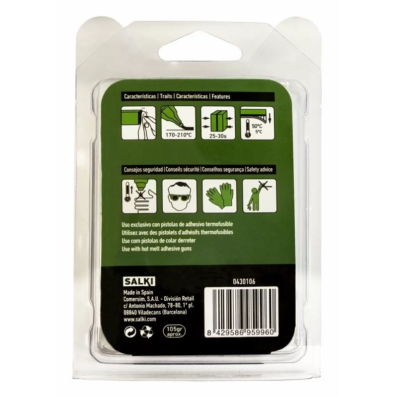 Hot melt glue sticks Salki 430106 Multicolour...