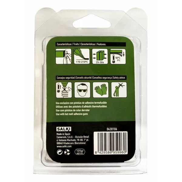 Hot melt glue sticks Salki 430106 Multicolour Decoration fluoride Ø 8 x 95 mm 105 g (22 Units)