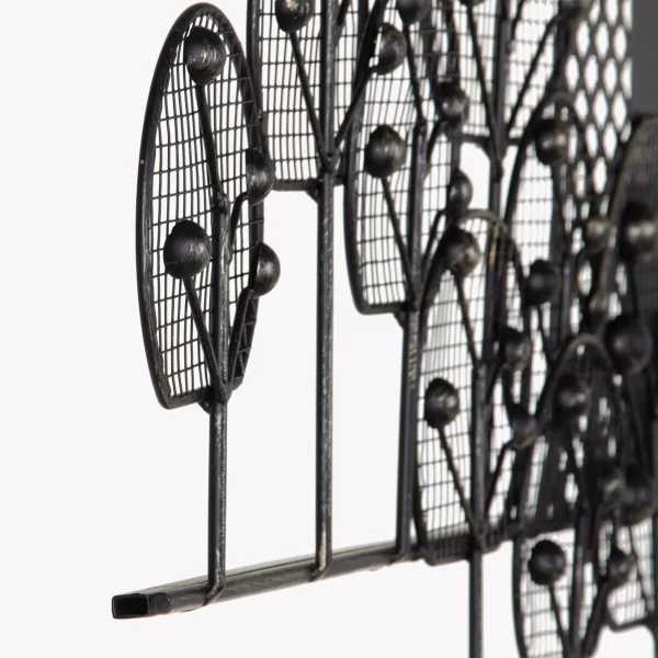 Wall Decoration 106 x 4 x 56 cm Black Metal