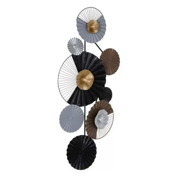 Wall Decoration 52 x 6 x 101,5 cm Black Golden Metal 2