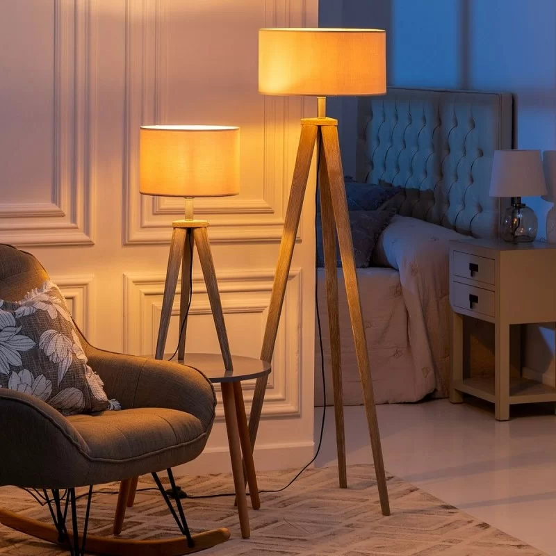 Desk lamp White Wood 60 W 240V 220 V 240 V 30 x...