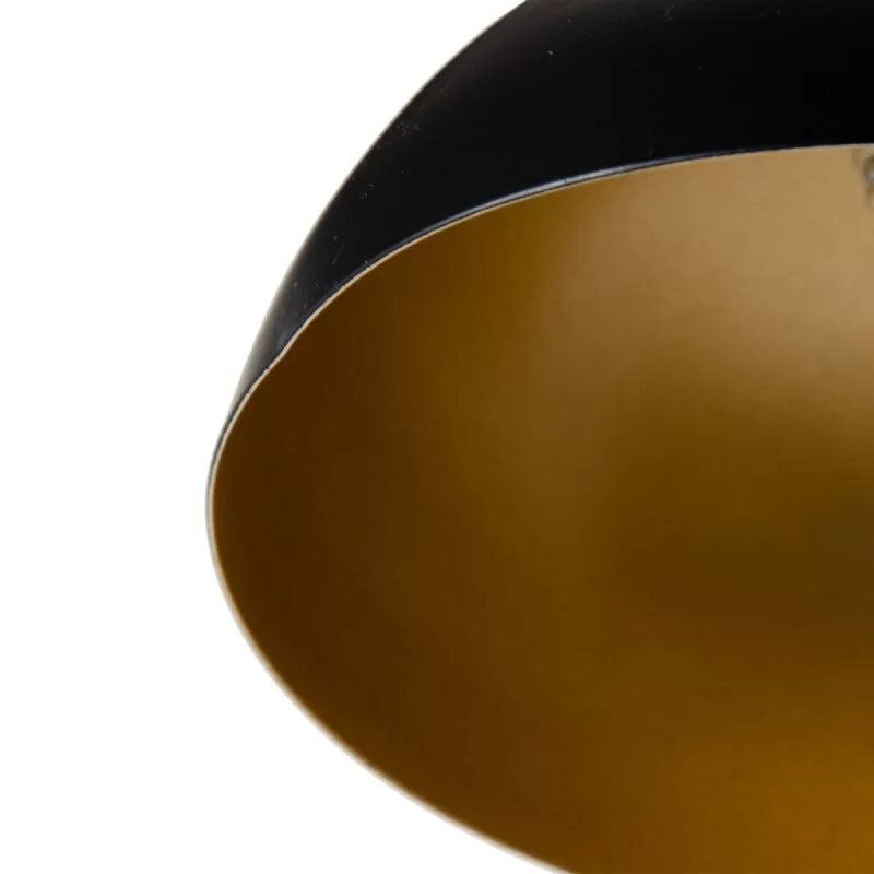 Ceiling Light Crystal Black Metal White 25 x 25...