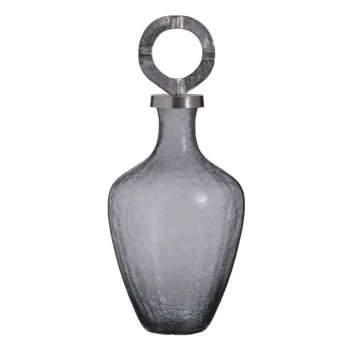 Vase Crystal Grey Metal Silver 23 x 23 x 47 cm 2