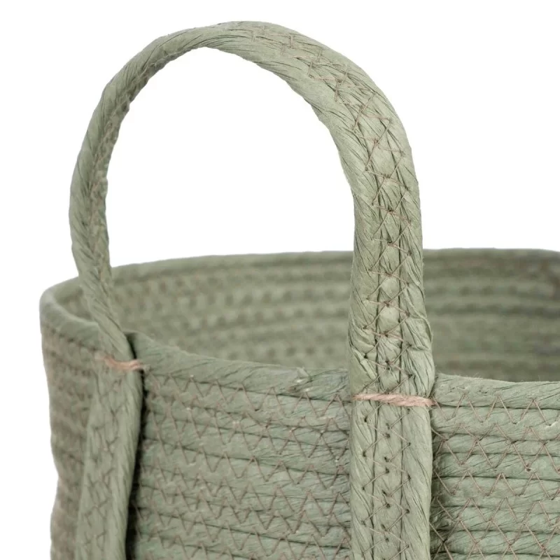 Set of Baskets 42 x 42 x 48 cm Mint Natural...