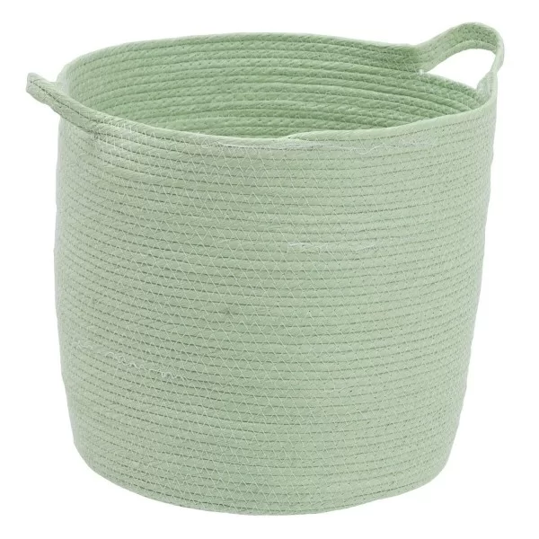 Set of Baskets Rope 33 x 33 x 38 cm Light Green (3 Pieces)