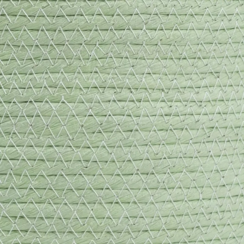 Set of Baskets Rope Light Green 48 x 48 x 42 cm...