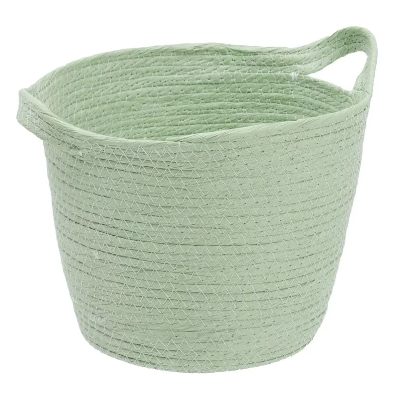 Set of Baskets Rope Light Green 26 x 26 x 33 cm...