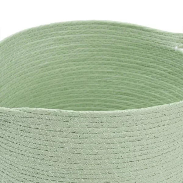 Set of Baskets Rope Light Green 26 x 26 x 33 cm (3 Pieces)