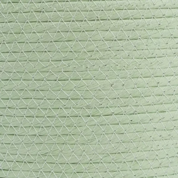 Set of Baskets Rope Light Green 26 x 26 x 33 cm (3 Pieces)