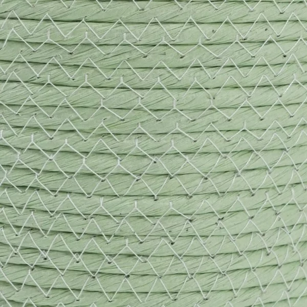 Set of Baskets Rope 17 x 17 x 20 cm Light Green (3 Pieces)