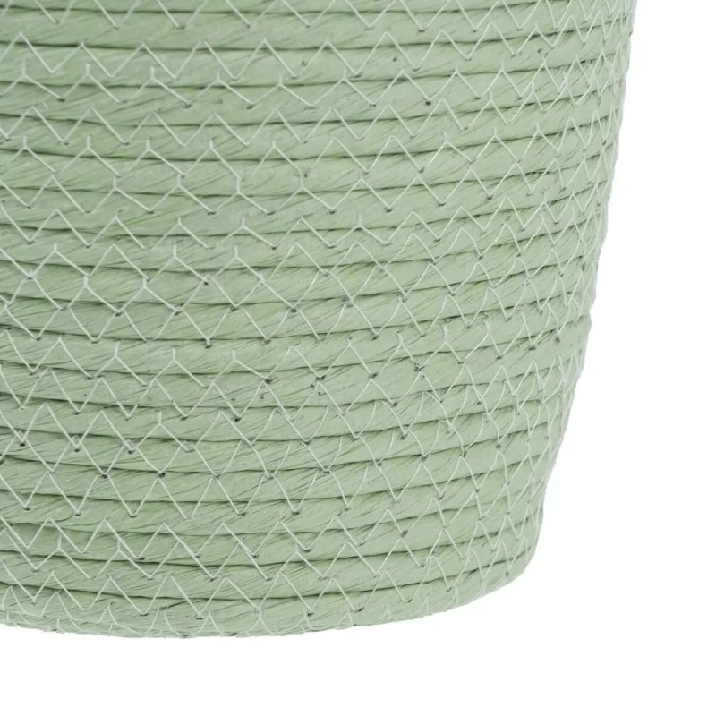 Set of Baskets Rope 17 x 17 x 20 cm Light Green...