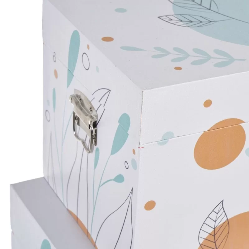 Set of Chests 65 x 38 x 35 cm Canvas DMF (3...