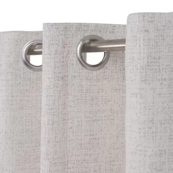Curtain Beige Polyester Silver 100% cotton 140 x 260 cm 2