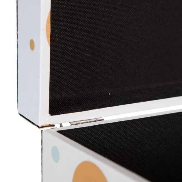 Set of Chests 34,5 x 24,5 x 14 cm Canvas DMF (2 Pieces)