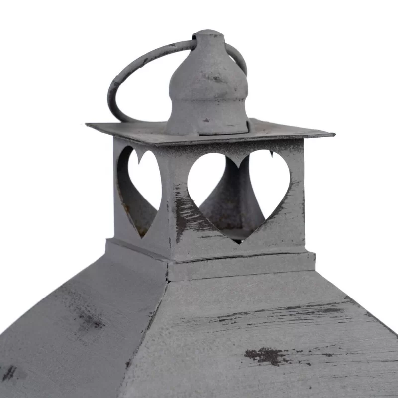Lantern 28 x 28 x 75 cm Candleholder Grey Fir...
