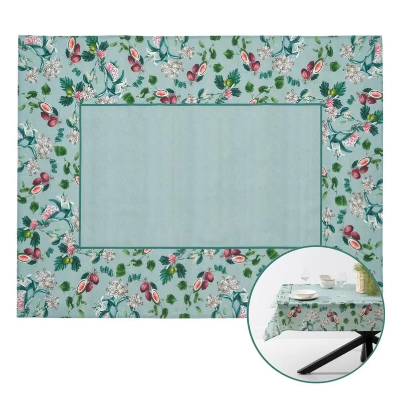 Tablecloth Turquoise Polyester 100% cotton 140...