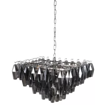 Ceiling Light 58 x 58 x 44 cm Crystal Metal Silver