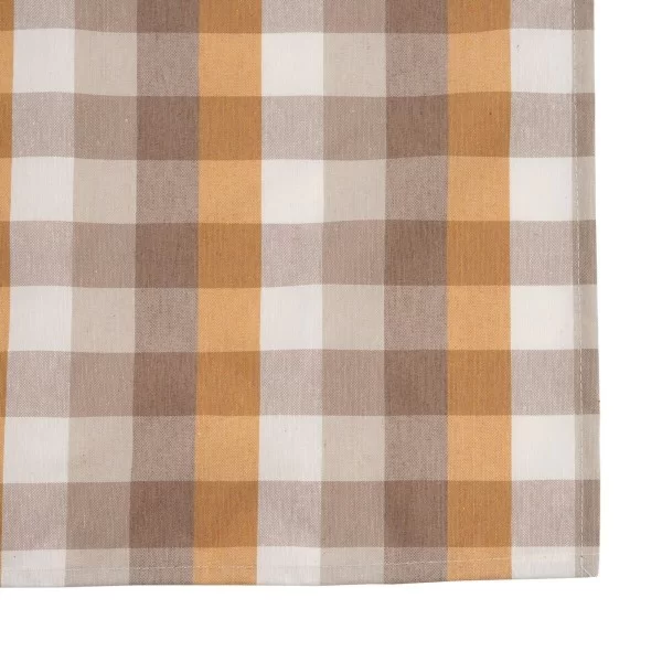 Tablecloth Polyester Ocre 100% cotton 140 x 240 cm