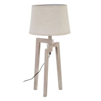 Desk lamp White Linen Wood 60 W 220 V 240 V 220-240 V 30...