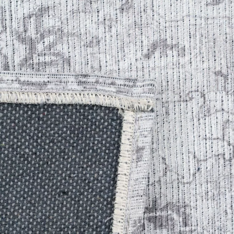 Carpet 80 x 150 cm Grey Polyester Cotton