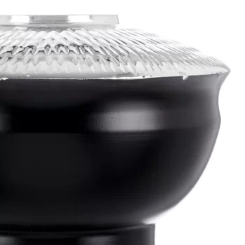 Vase 21 x 21 x 11,5 cm Black Aluminium 2