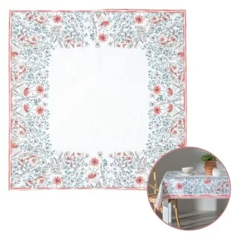 Tablecloth 140 x 140 cm Blue Polyester 100% cotton 2