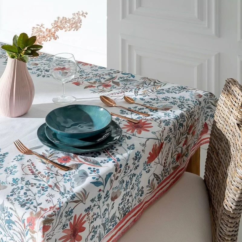 Tablecloth Blue Polyester 100% cotton 140 x 240 cm