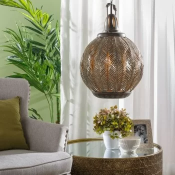 Ceiling Light Sheets Golden Metal 45 x 45 x 70 cm 2