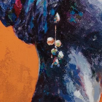 Canvas 75 x 3,5 x 100 cm African Woman 2