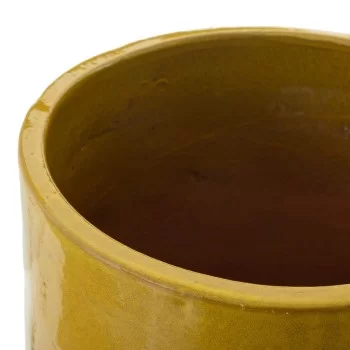 Vase 52 x 52 x 80 cm Ceramic Yellow (2 Units) 2