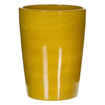 Vase 37 x 37 x 49 cm Ceramic Yellow (2 Units) 2