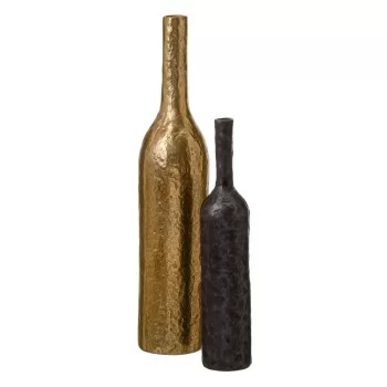 Vase 12 x 12 x 61 cm Golden Aluminium 2