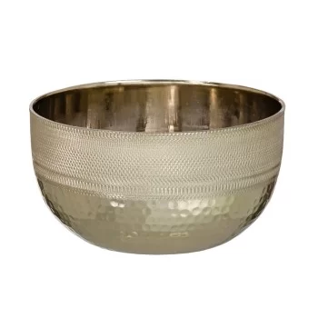 Centerpiece 18,5 x 18,5 x 10 cm Golden Aluminium