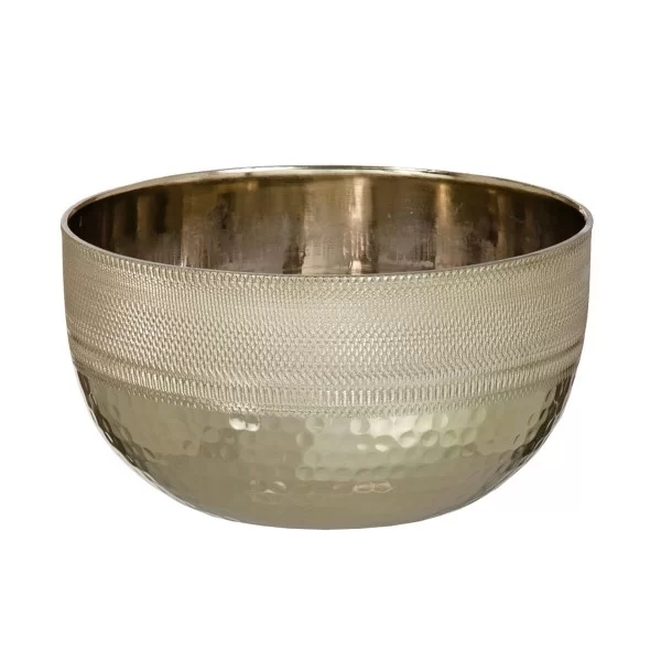 Centerpiece 18,5 x 18,5 x 10 cm Golden Aluminium