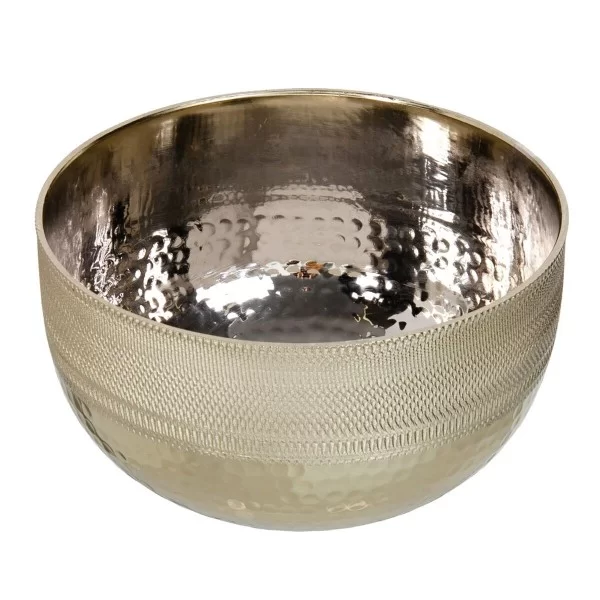 Centerpiece 18,5 x 18,5 x 10 cm Golden Aluminium