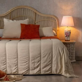 Bedspread (quilt) 270 x 280 cm Beige Dark Red 2