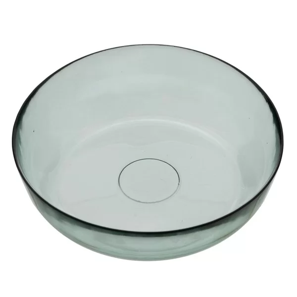 Centerpiece 30 x 30 x 8,5 cm recycled glass Green