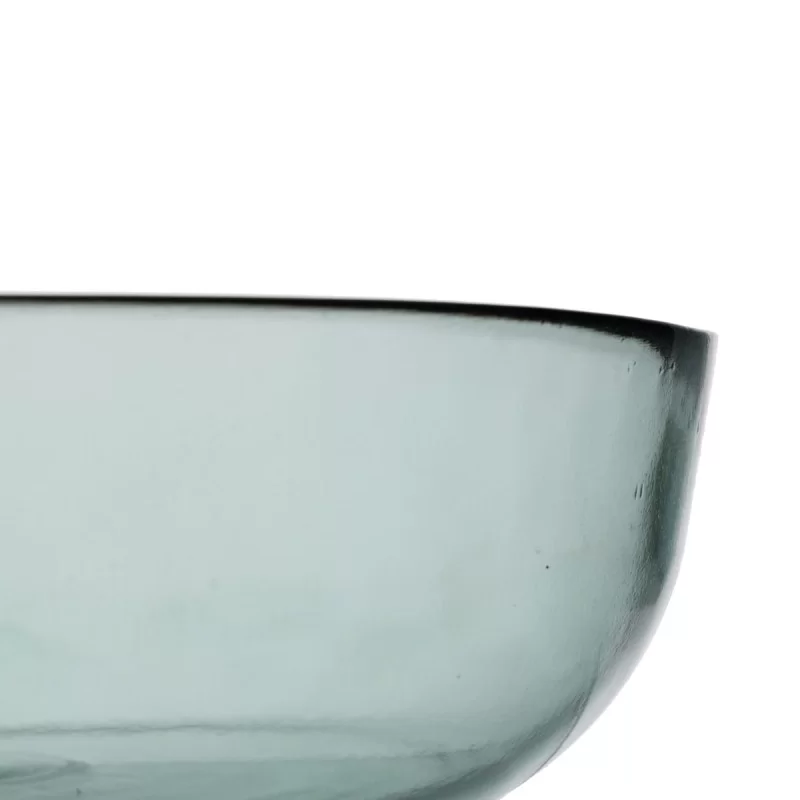 Centerpiece 30 x 30 x 8,5 cm recycled glass Green